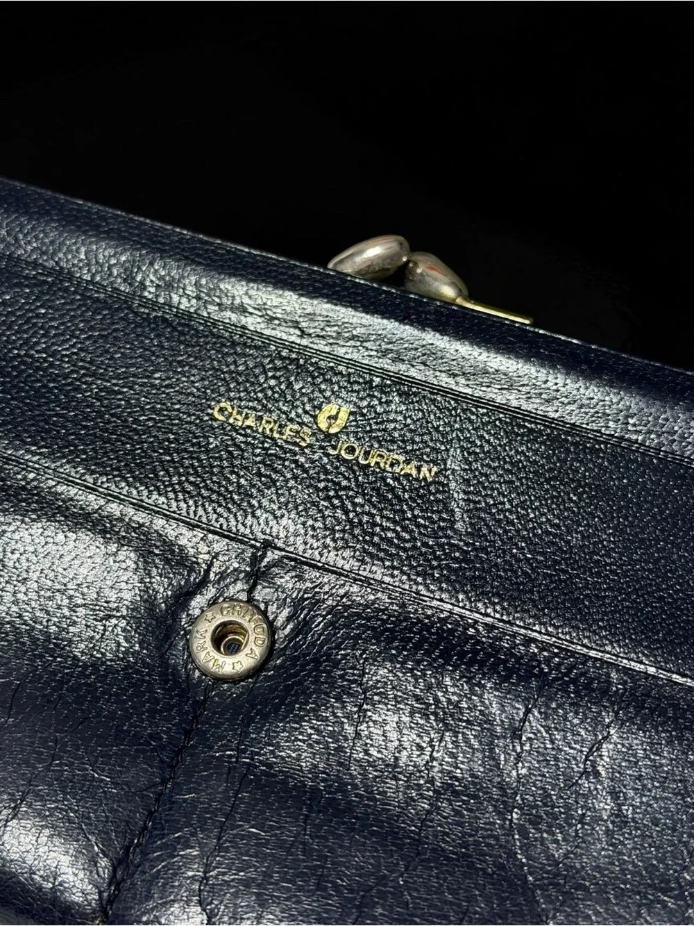 Charles Jourdan Black Leather Wallet Vintage French Designer Quiet Luxury